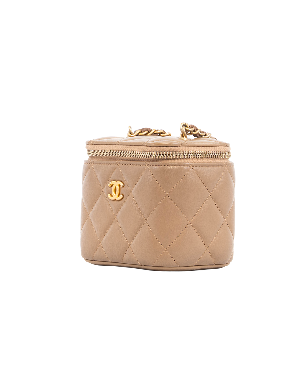 CHANEL VANITY BOX MINI BEIGE LAMB GHW JN236T87 5407