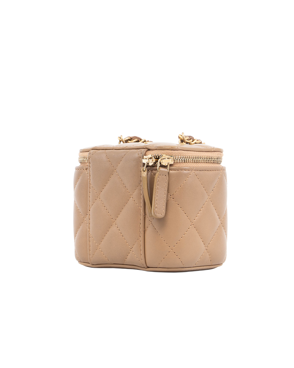 CHANEL VANITY BOX MINI BEIGE LAMB GHW JN236T87 5408