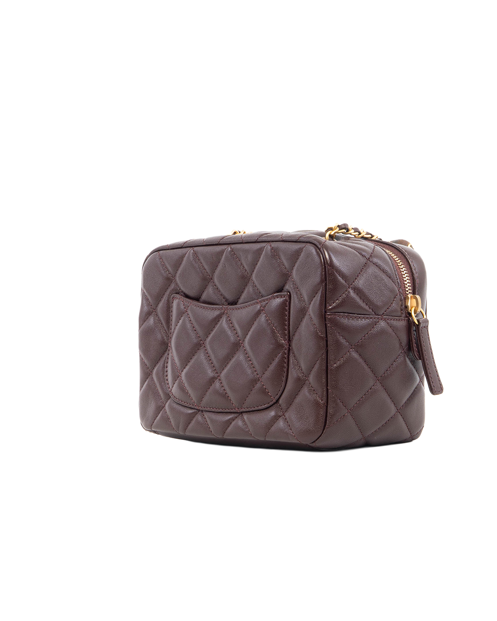 CHANEL WENGE WOOD BOWING BAG BURGANDY LAMB GHW A983A7T4 5329