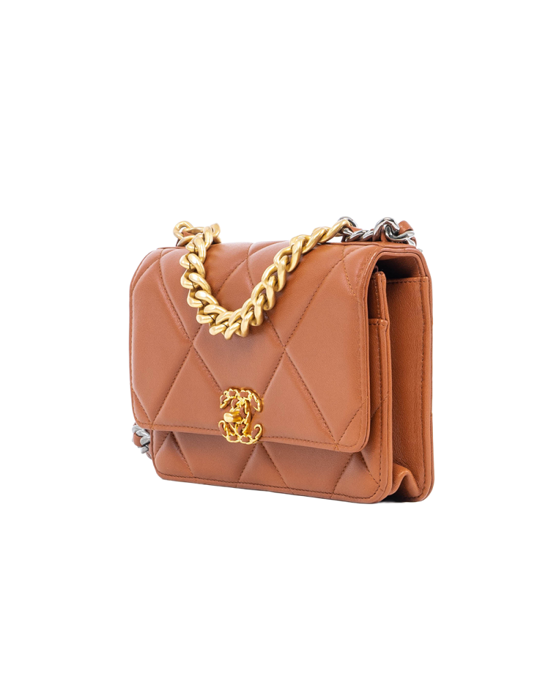 CHANEL WOC 19 7.5 BROWN LAMB GHW SHW RHW X97NU50A 3059