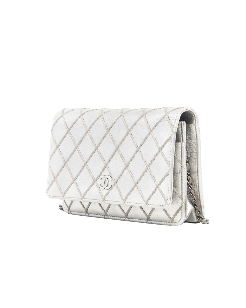 CHANEL WOC 7.5 SILVER CALF SHW 20603071 0103