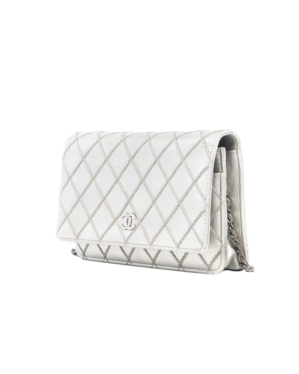 CHANEL WOC 7.5 SILVER CALF SHW 20603071 0103
