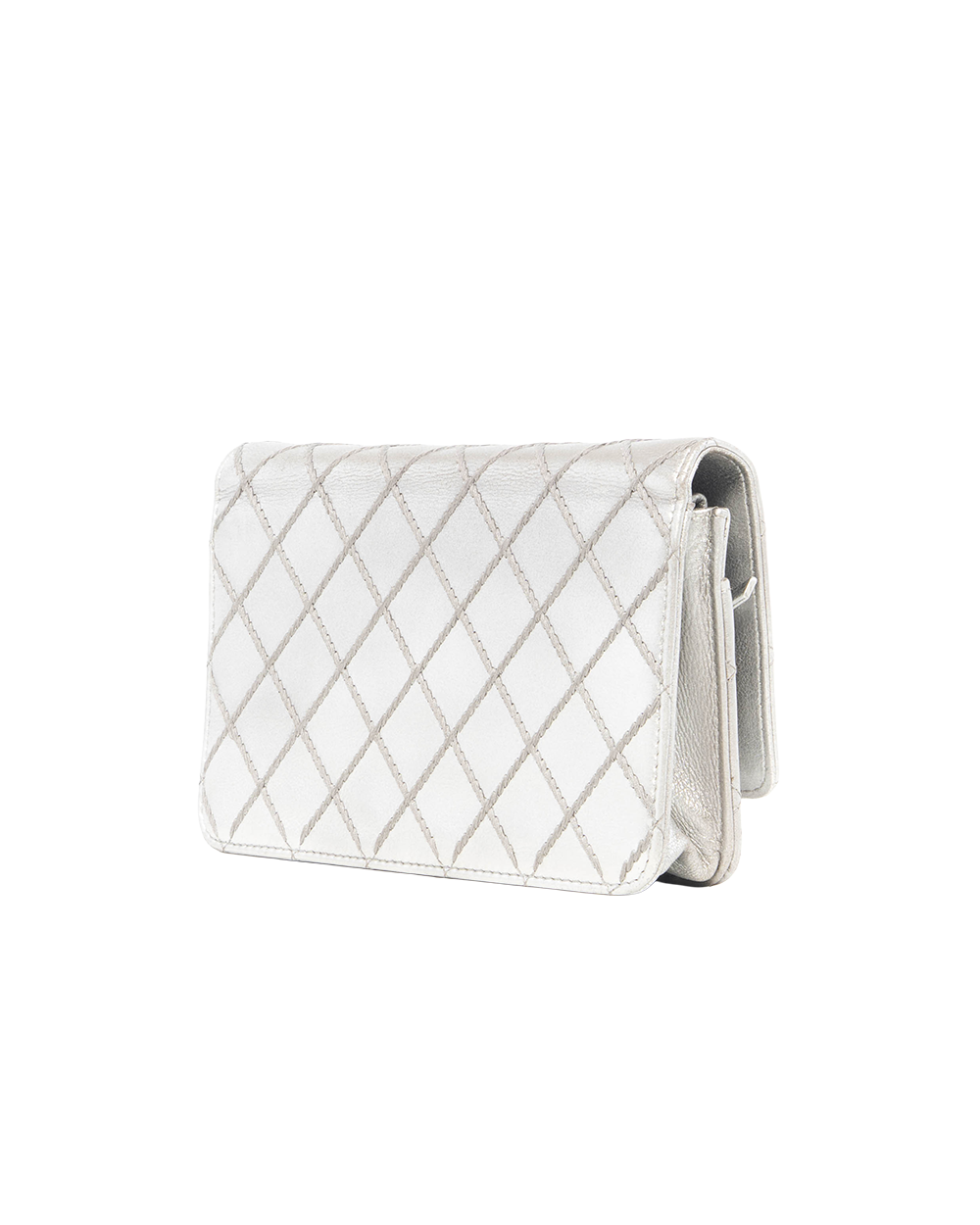 CHANEL WOC 7.5 SILVER CALF SHW 20603071 0104