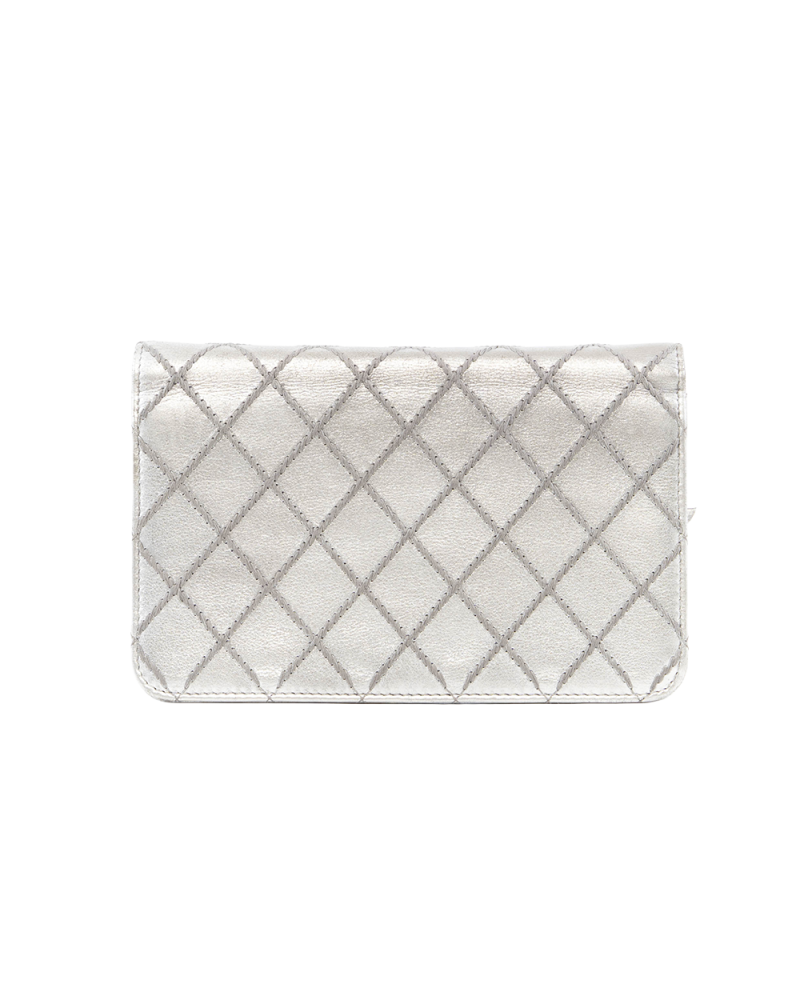 CHANEL WOC 7.5 SILVER CALF SHW 20603071 0105