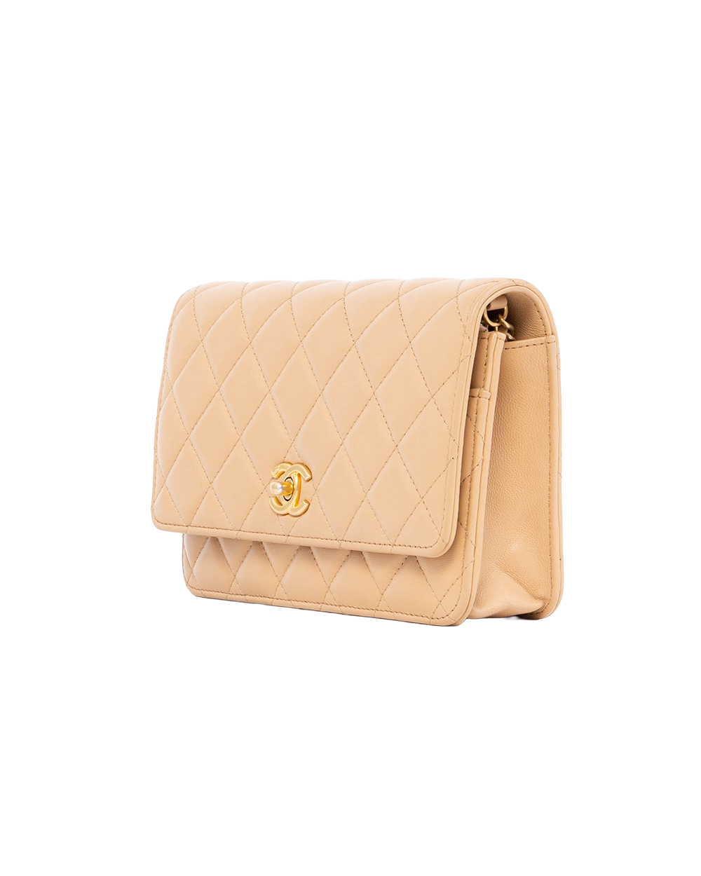 CHANEL WOC ADJUSTABLE CHAIN 7.5 BEIGE LAMB GHW XU84PH08 02913