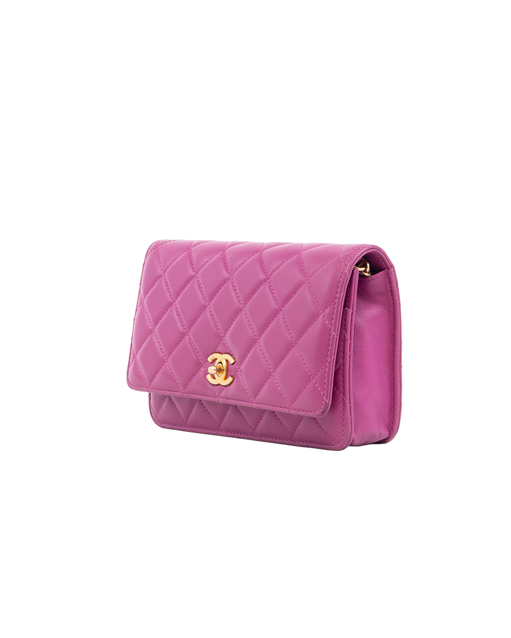 CHANEL WOC ADJUSTABLE CHAIN 7.5 PURPLE LAMB GHW 30807415 5391