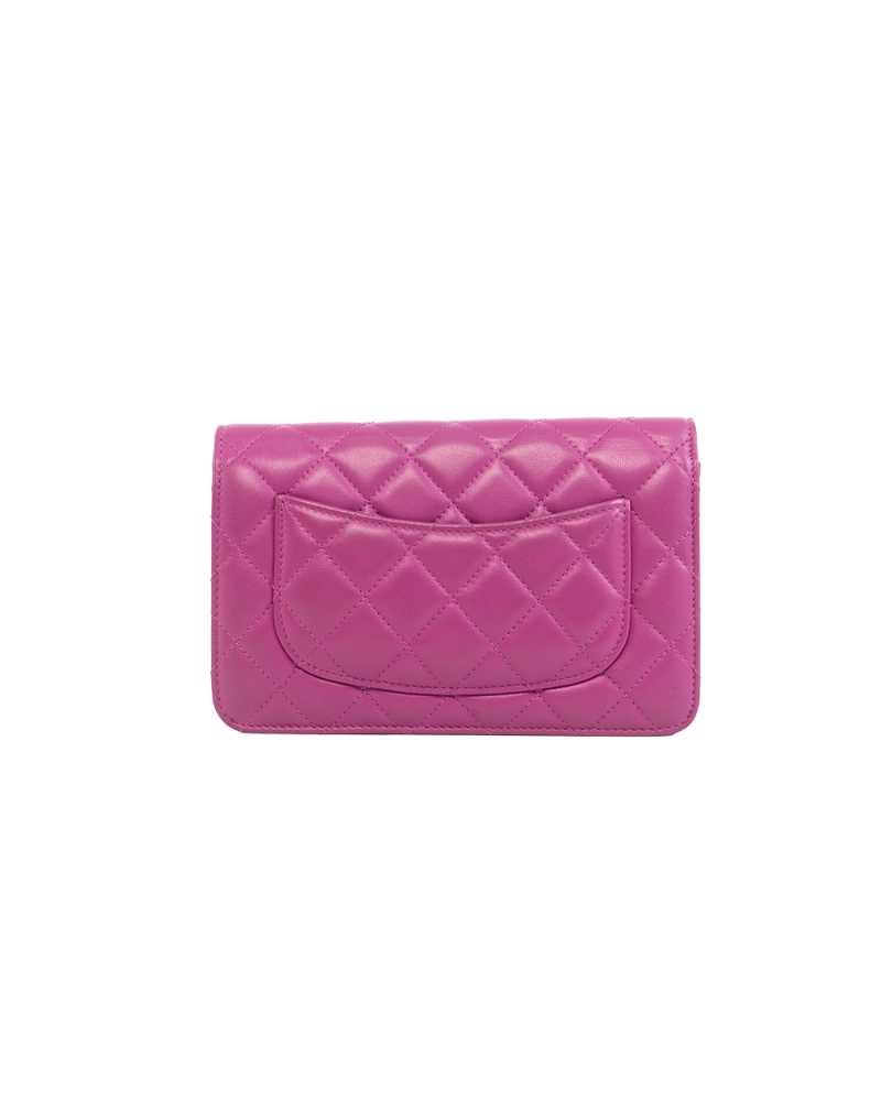 CHANEL WOC ADJUSTABLE CHAIN 7.5 PURPLE LAMB GHW 30807415 5393
