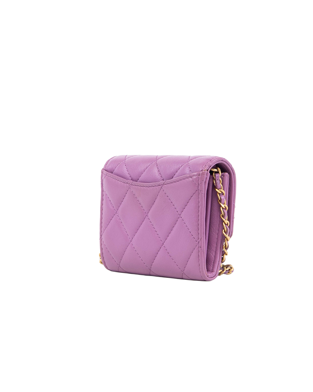 CHANEL WOC ADJUSTABLE CHAIN SHORT PURPLE CALF GHW 32027630 5424