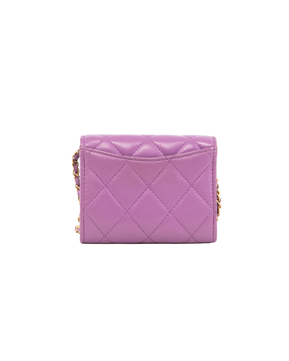 CHANEL WOC ADJUSTABLE CHAIN SHORT PURPLE CALF GHW 32027630 5425