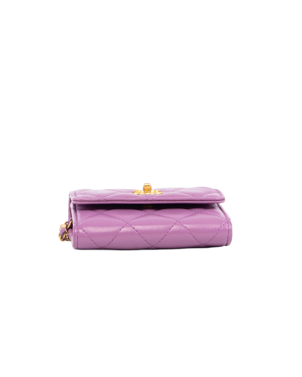 CHANEL WOC ADJUSTABLE CHAIN SHORT PURPLE CALF GHW 32027630 5426