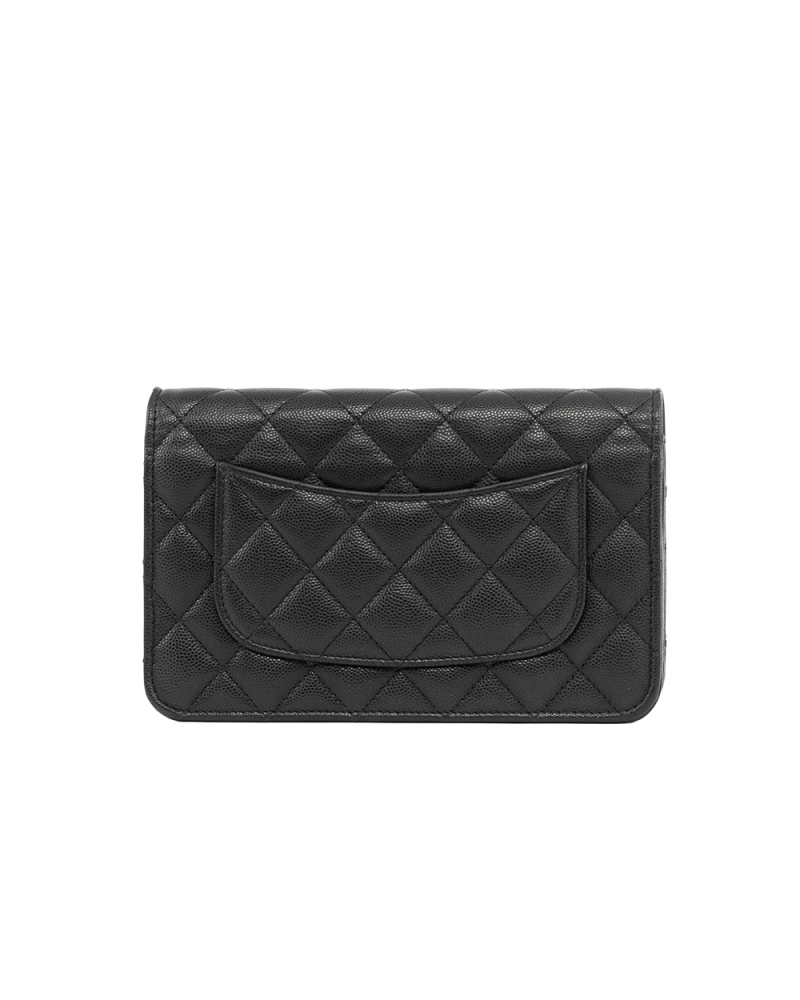 CHANEL WOC TURNLOCK CAMELIA CHAIN BLACK CAVIAR GHW N6P1E59C 5398