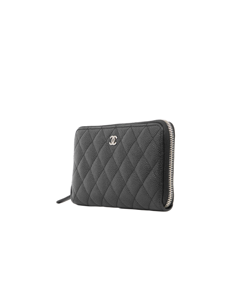 CHANEL ZIPPY LONG WALLET LONG BLACK CAVIAR SHW 25400114 5413