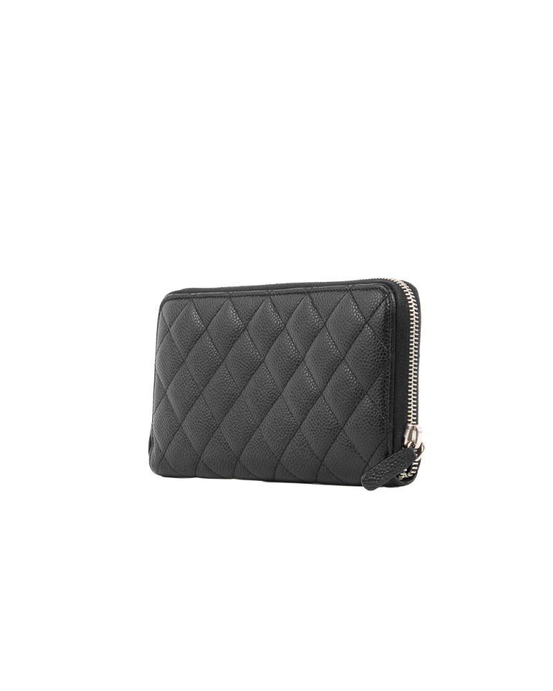 CHANEL ZIPPY LONG WALLET LONG BLACK CAVIAR SHW 25400114 5414