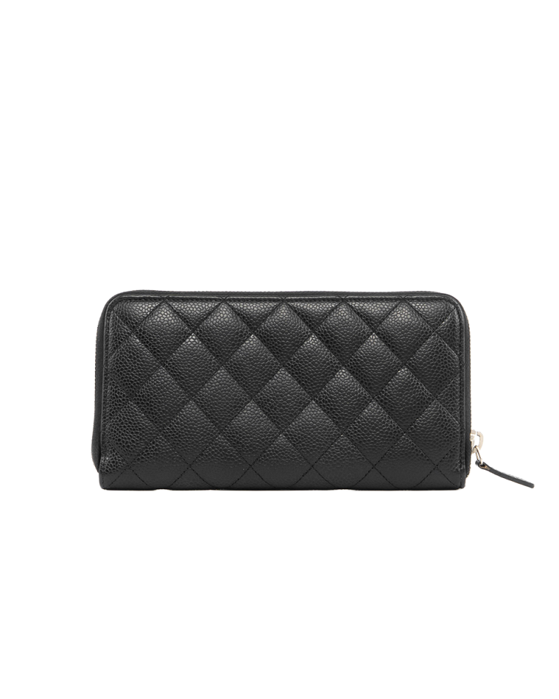 CHANEL ZIPPY LONG WALLET LONG BLACK CAVIAR SHW 25400114 5415