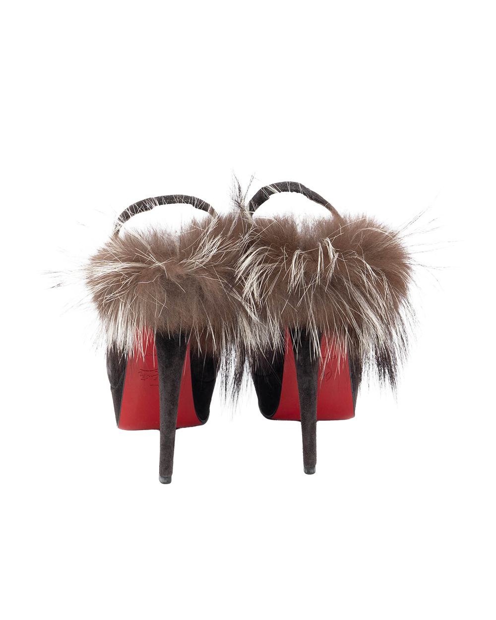CHRISTIAN HIGH HEEL WITH FUR 37 BLACK VELVET 2229