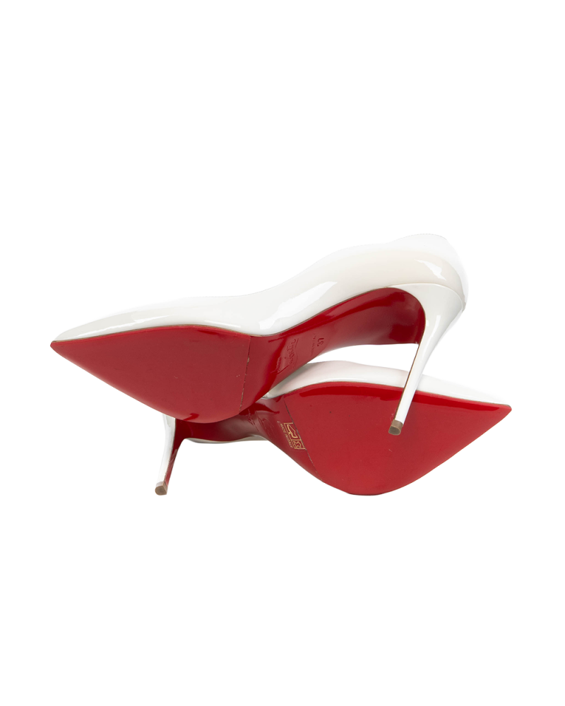 CHRISTIAN HOT CHICK 100 37 WHITE PATENT 5537