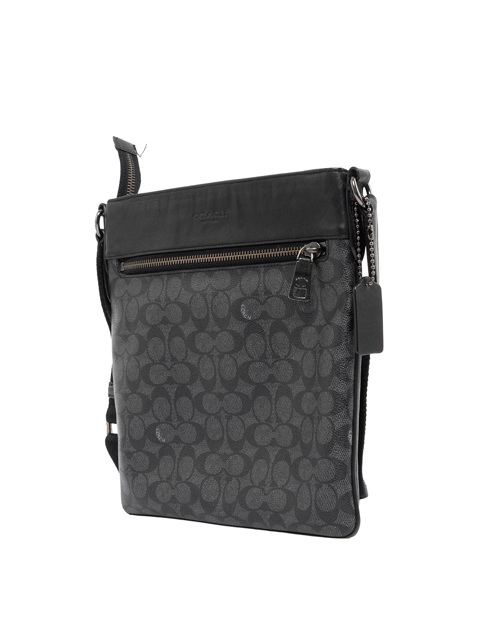 COACH MESSENGER BAG BLACK CANVAS SHW 4098