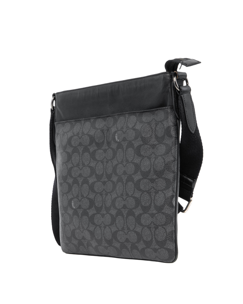 COACH MESSENGER BAG BLACK CANVAS SHW 4099
