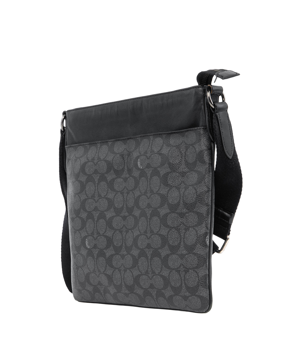 COACH MESSENGER BAG BLACK CANVAS SHW 4099