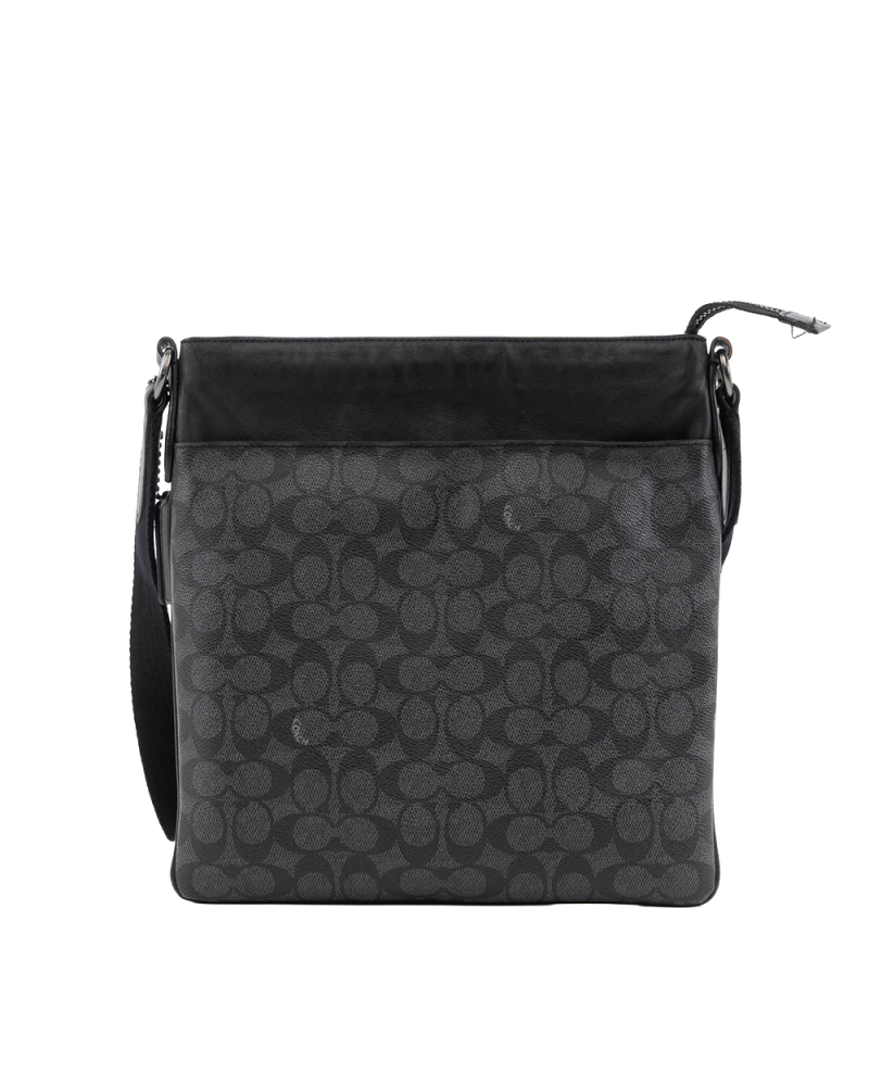 COACH MESSENGER BAG BLACK CANVAS SHW 4100