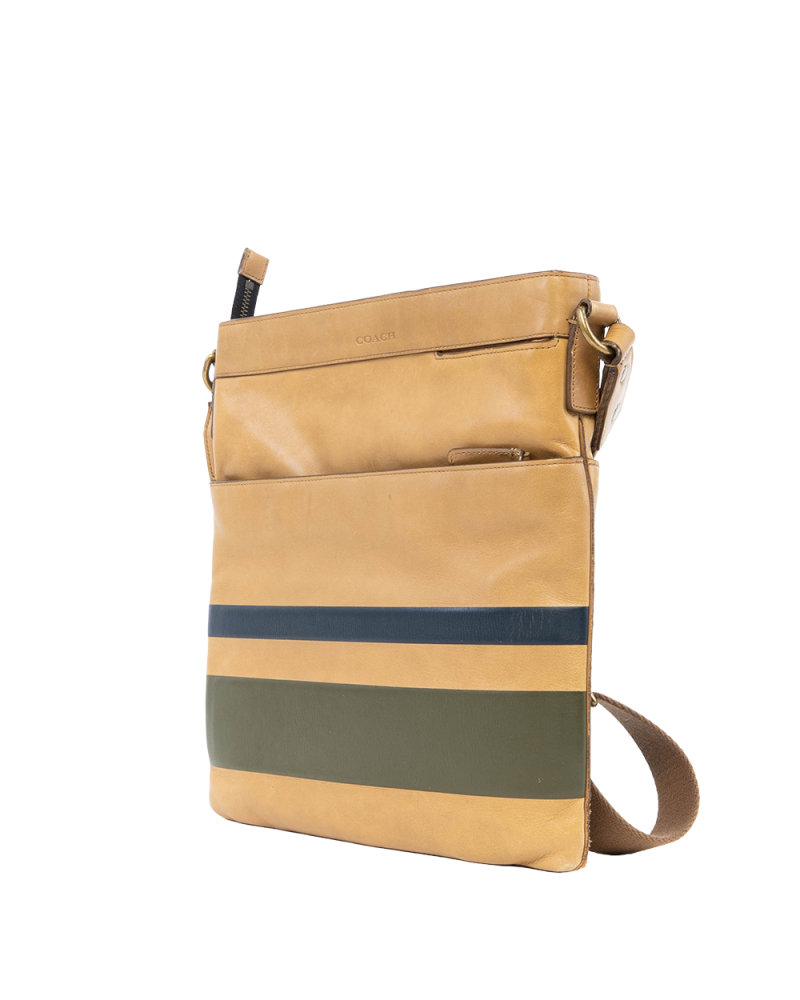 COACH MESSENGER BAG BROWN CALF GHW 0390