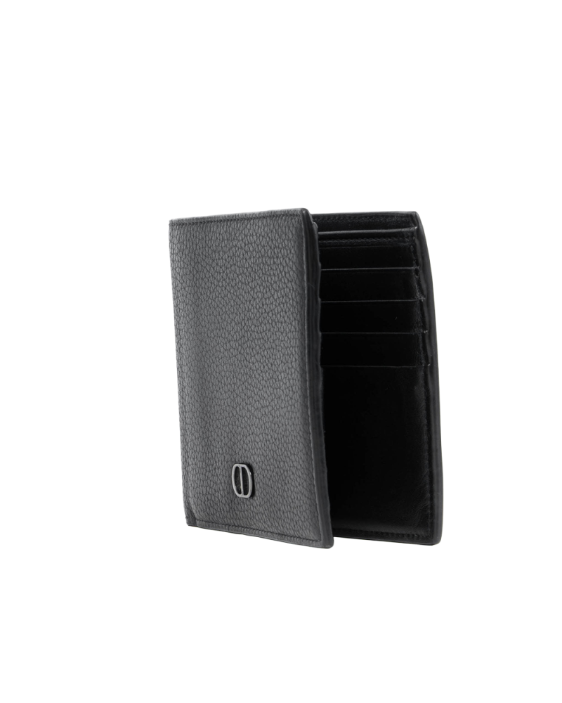 DIOR 8 CARD WALLET SHORT BLACK CALF SHW 12 BO 1201 1165