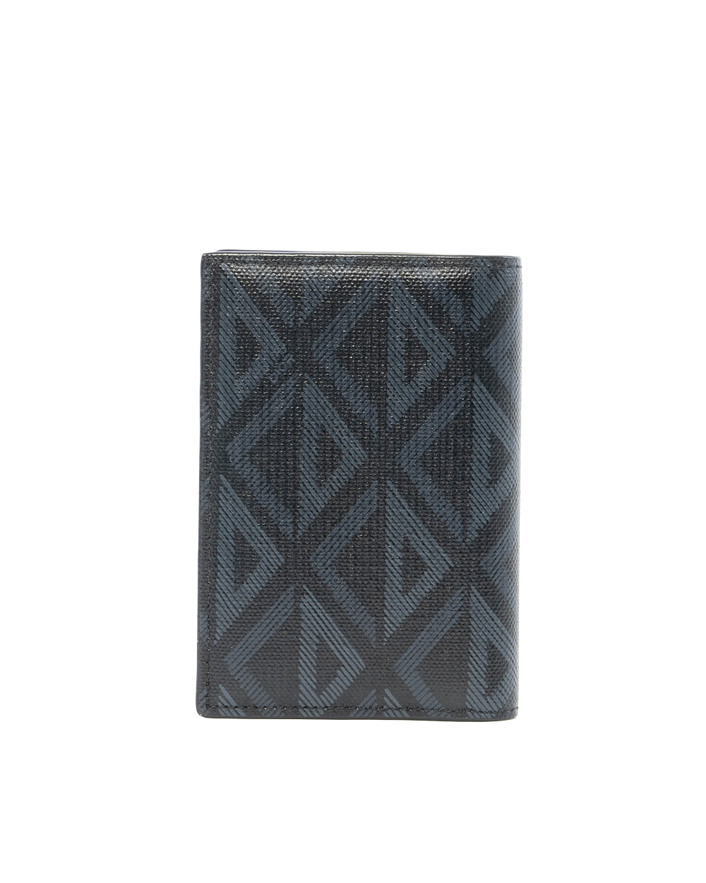 DIOR BI FOLD CARD HOLDER BLUE BLACK CANVAS SHW 12 BO 0213 4124