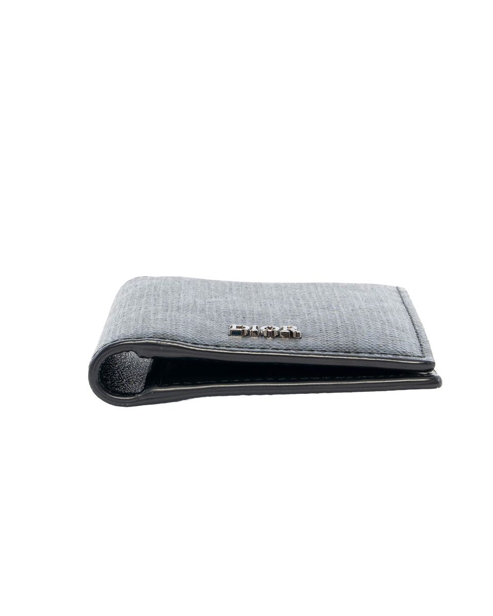 DIOR BI FOLD CARD HOLDER BLUE BLACK CANVAS SHW 12 BO 0213 4125