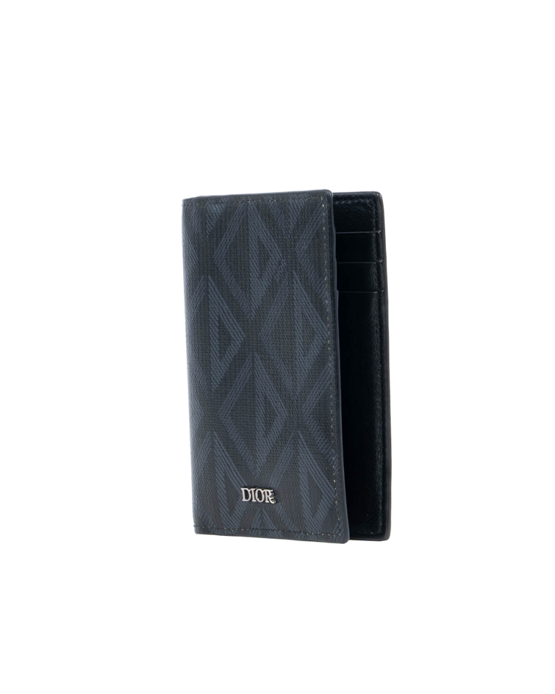 DIOR BI FOLD CARD HOLDER SHORT BLACK CALF SHW 12 BO 0222 1234