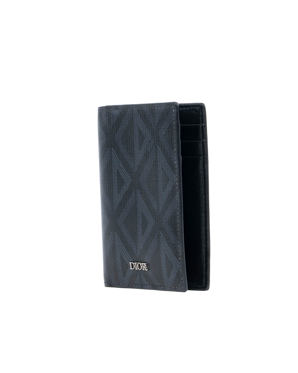 DIOR BI FOLD CARD HOLDER SHORT BLACK CALF SHW 12 BO 0222 1234