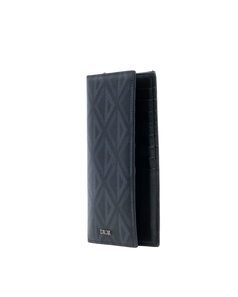 DIOR BI FOLD WALLET LONG BLACK CALF SHW 10 BO 1211 1199