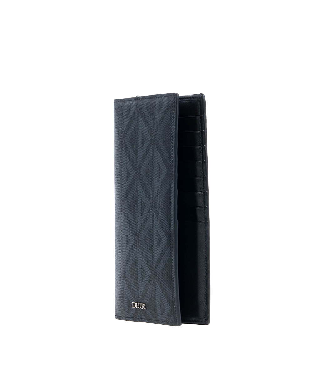 DIOR BI FOLD WALLET LONG BLACK CALF SHW 10 BO 1211 1199