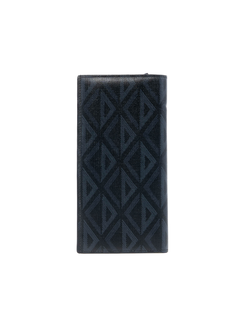 DIOR BI FOLD WALLET LONG BLACK CALF SHW 10 BO 1211 1201