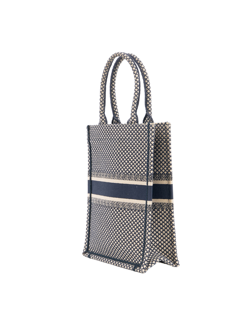 DIOR BOOK TOTE MINI OBLIQUE WHITE JACQUARD 50 MA 0189 5314