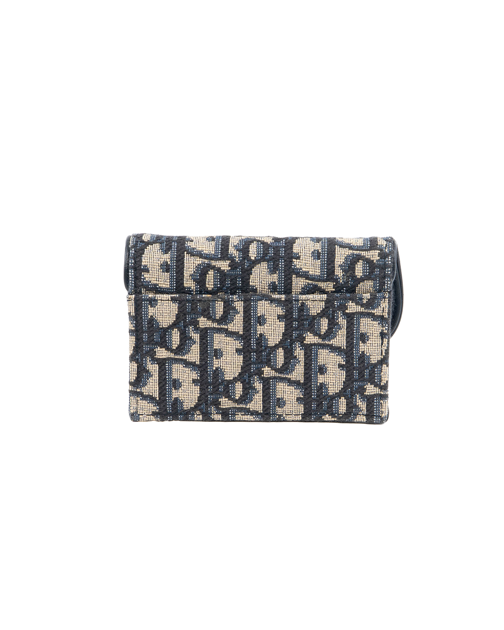 DIOR CARD HOLDER SHORT WHITE OBLIQUE JACQUARD GHW 5408