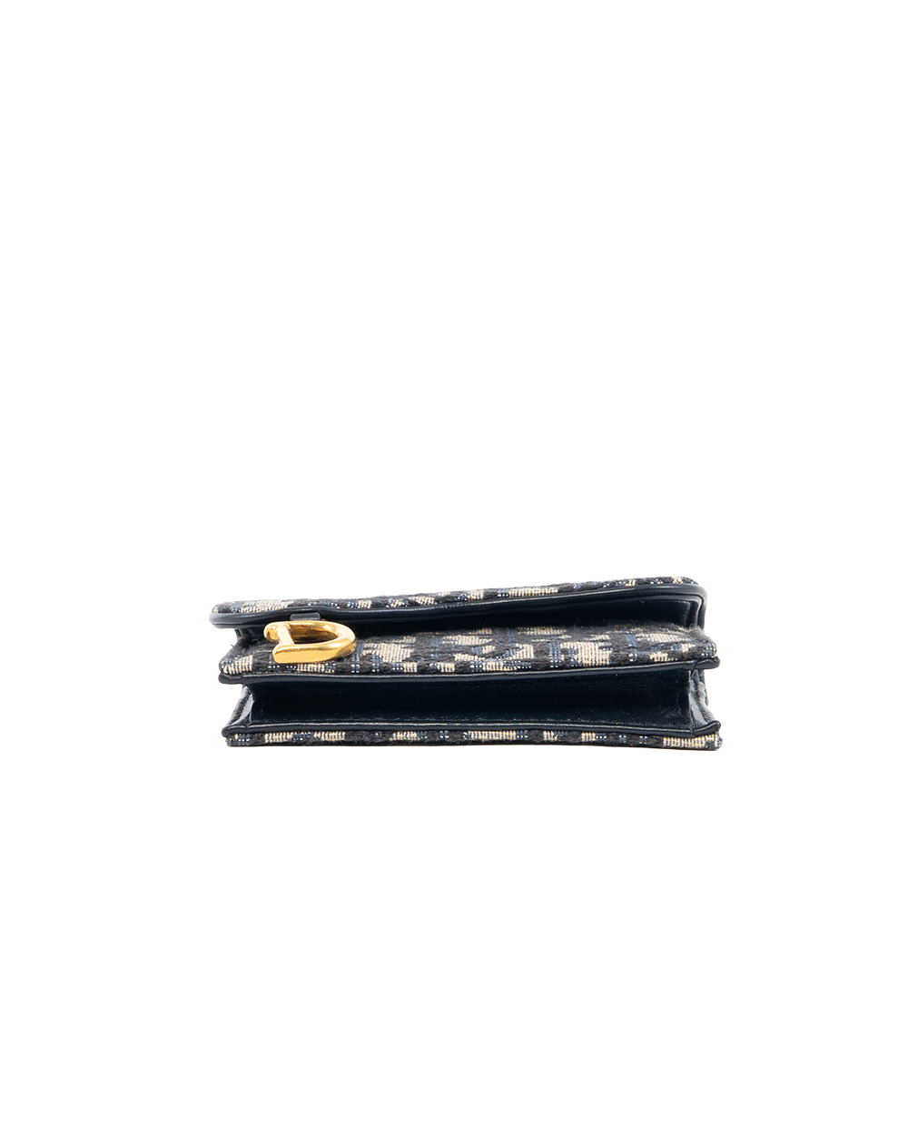 DIOR CARD HOLDER SHORT WHITE OBLIQUE JACQUARD GHW 5409