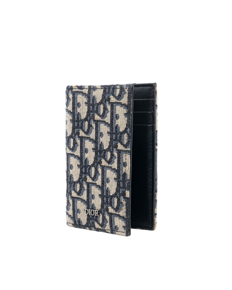 DIOR CARD HOLDER WHITE OBLIQUE JACQUARD SHW 12 BO 1210 5607