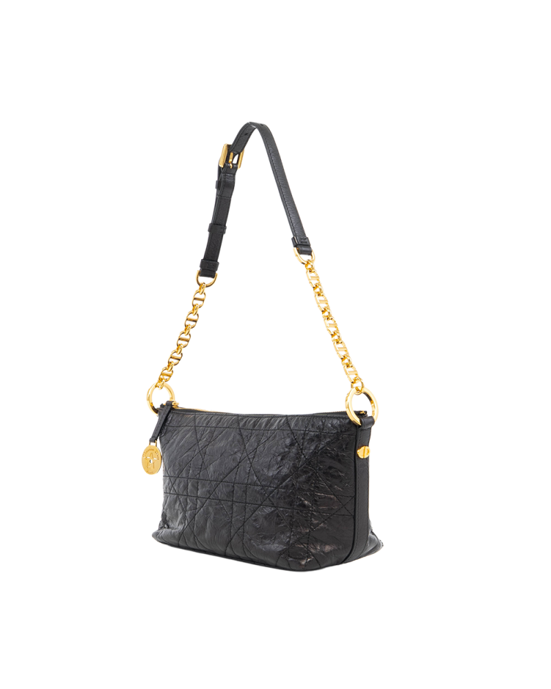 DIOR CD STAR HOBO BLACK LAMB GHW 48 MA 1223 5281