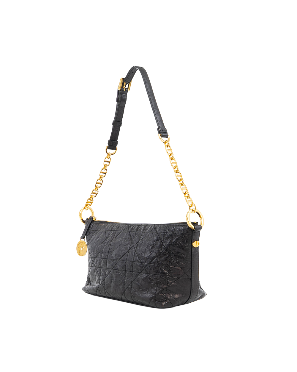 DIOR CD STAR HOBO BLACK LAMB GHW 48 MA 1223 5281