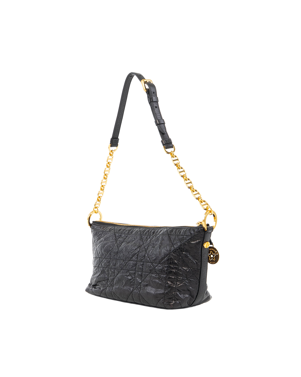DIOR CD STAR HOBO BLACK LAMB GHW 48 MA 1223 5282