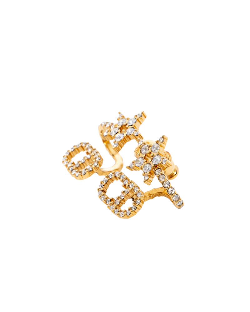 DIOR CLAIR D LUNE EARRINGS GOLD DIAMOND GHW 04186
