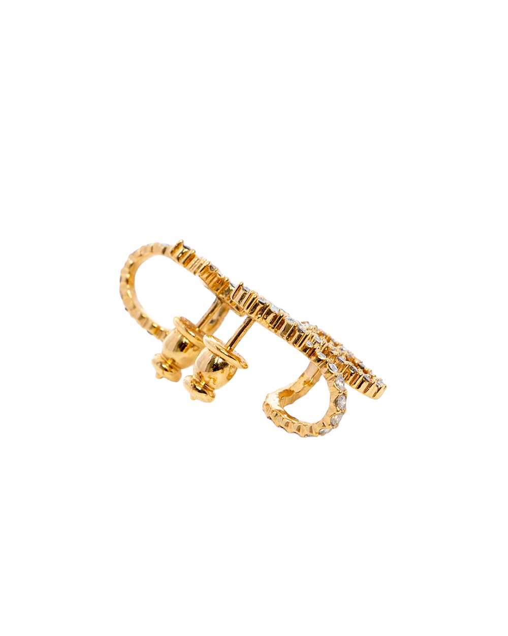 DIOR CLAIR D LUNE EARRINGS GOLD DIAMOND GHW 04187