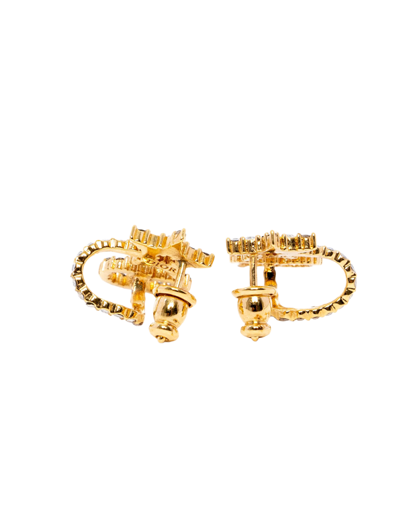 DIOR CLAIR D LUNE EARRINGS GOLD DIAMOND GHW 04188