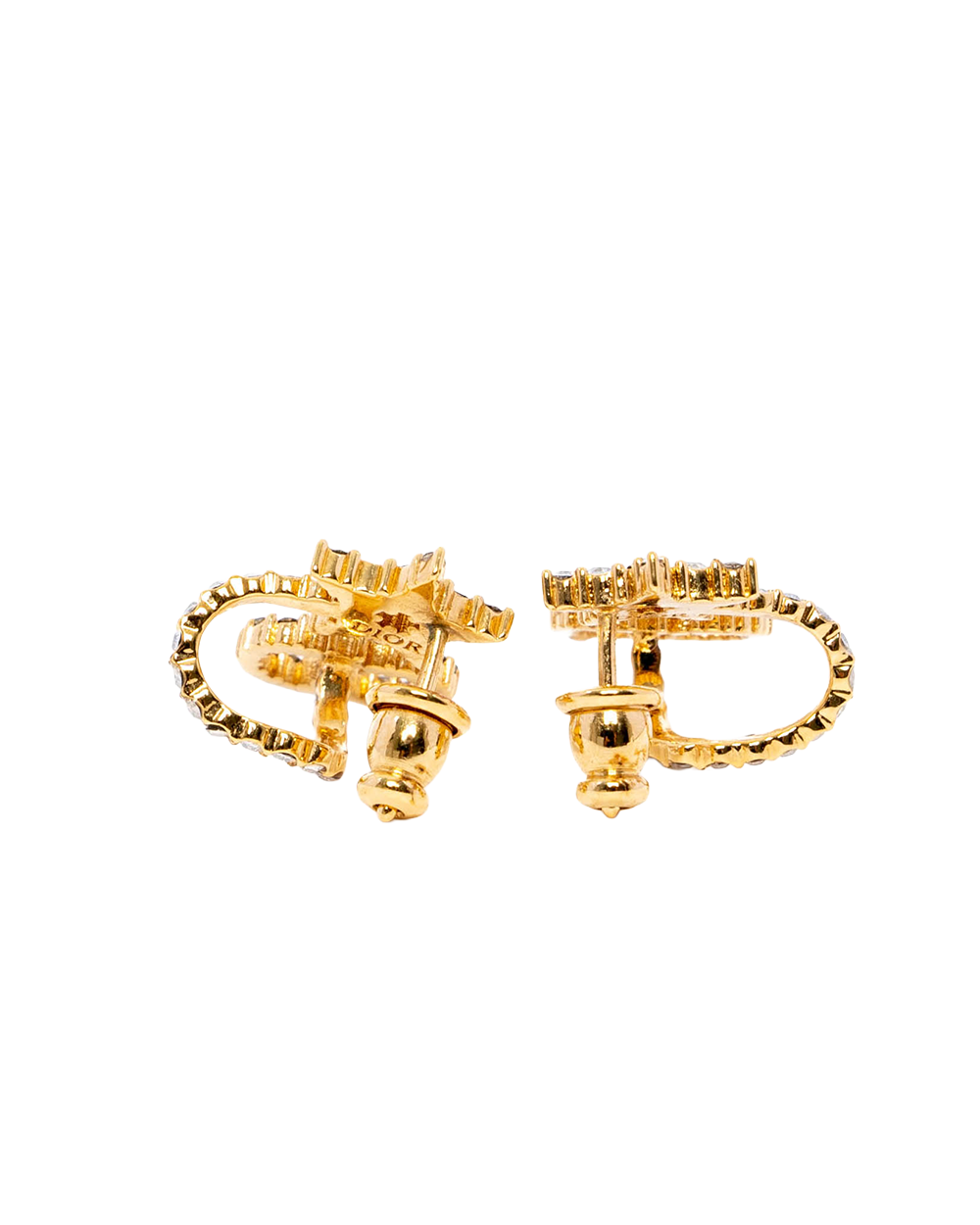 DIOR CLAIR D LUNE EARRINGS GOLD DIAMOND GHW 04188