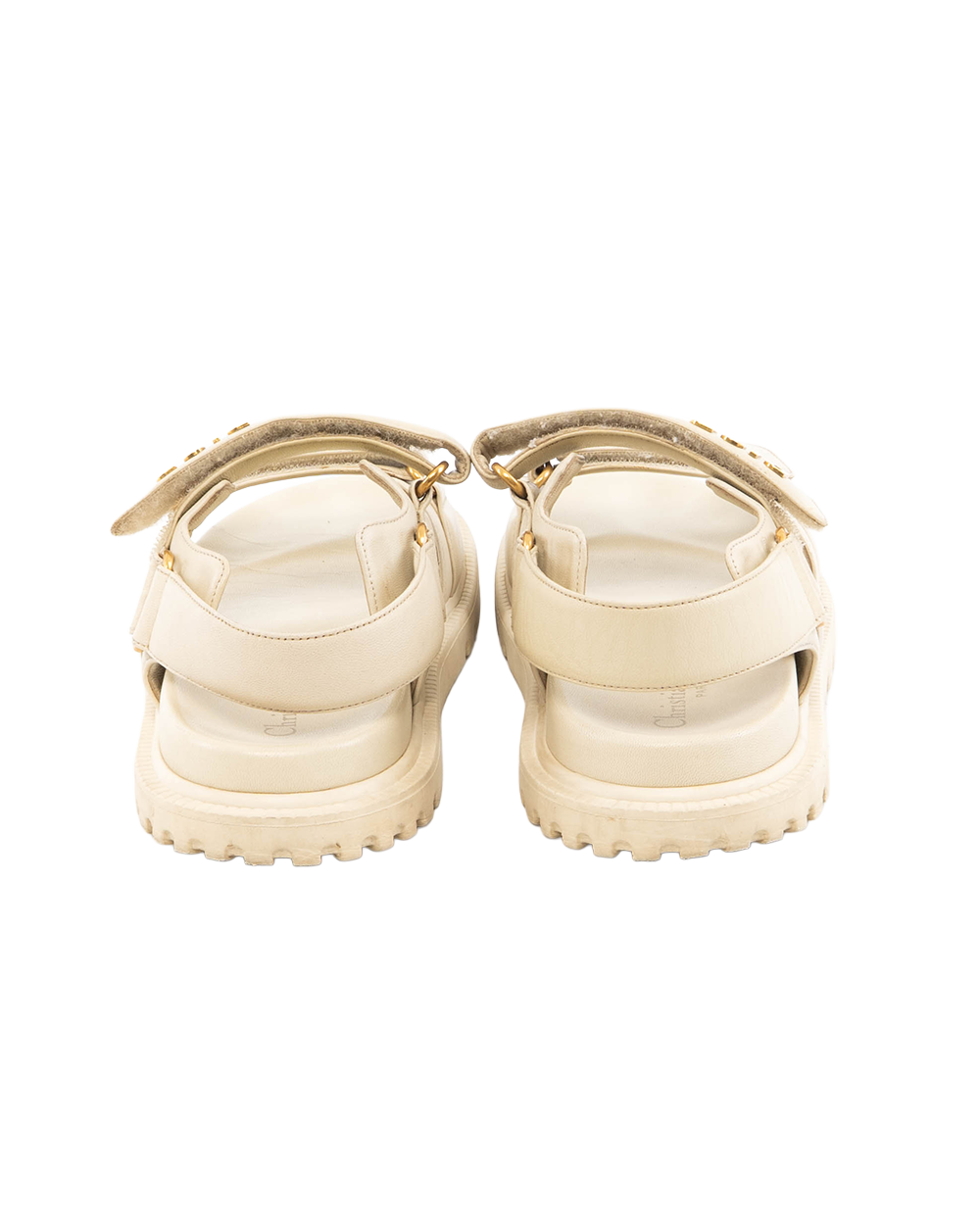 DIOR DIORACT SANDAL 37 WHITE LAMB GHW MD 07 21 5337