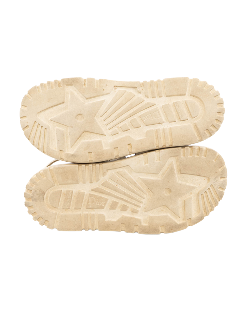 DIOR DIORACT SANDAL 37 WHITE LAMB GHW MD 07 21 5338