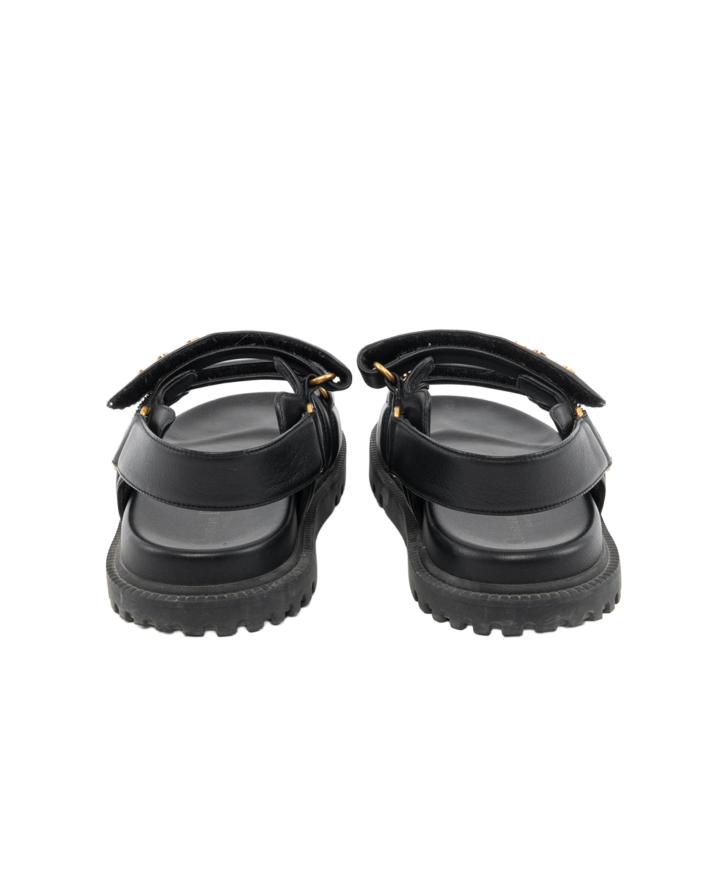 DIOR DIORACT SANDAL 39 BLACK LAMB GHW MD 07 21 5328