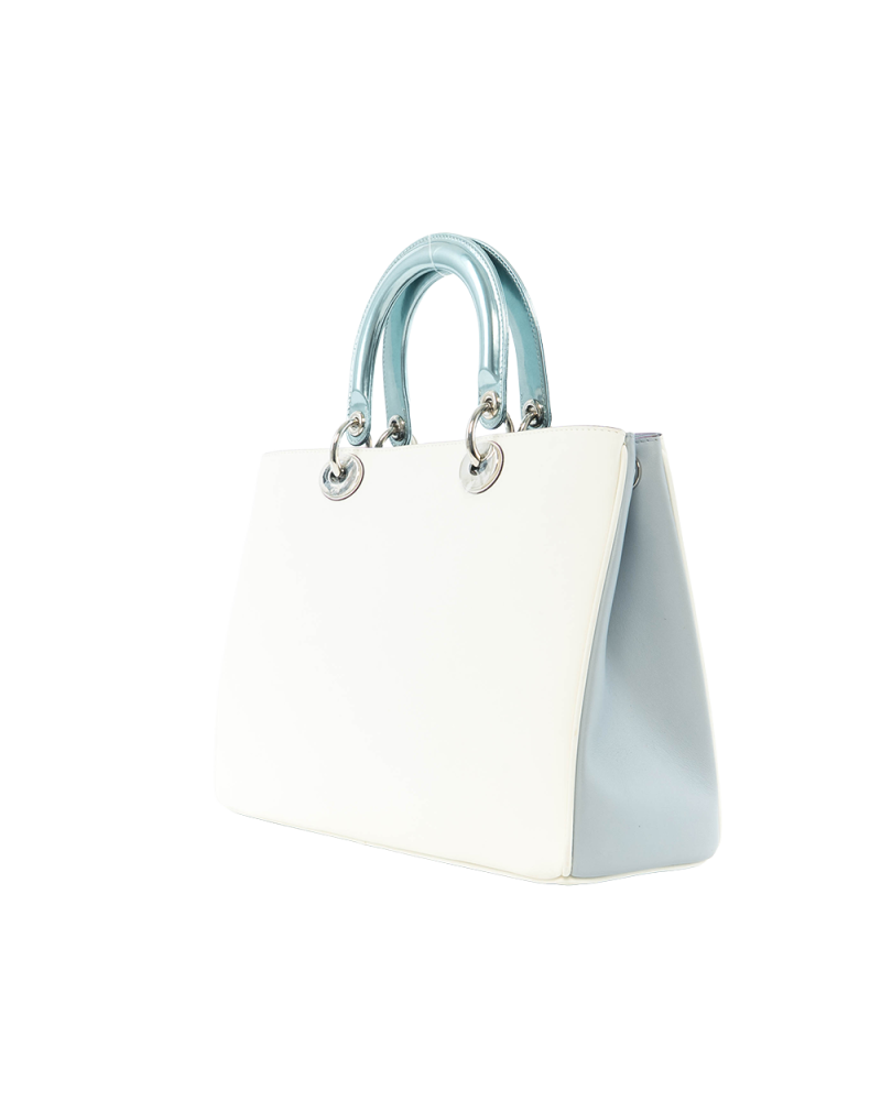 DIOR DIORISSIMO TOTE BAG MEDIUM BEIGE GRAY CALF SHW 09 MA 0195 7138