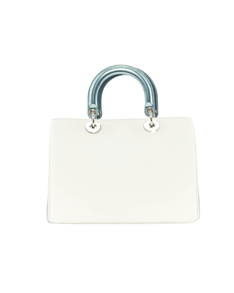 DIOR DIORISSIMO TOTE BAG MEDIUM BEIGE GRAY CALF SHW 09 MA 0195 7139