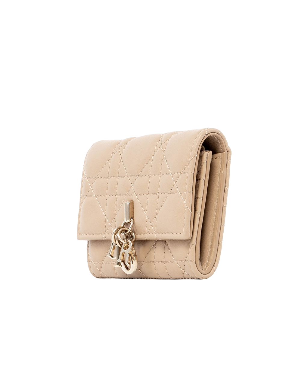 DIOR GLYCINE WALLET SHORT BEIGE LAMB SHW 47 MA 0293 05988